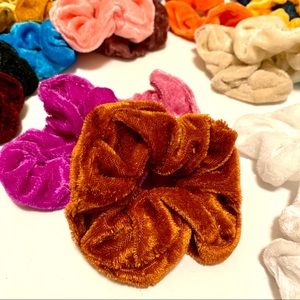 Bag of SOFT VELVET SCRUNCHIES for hair